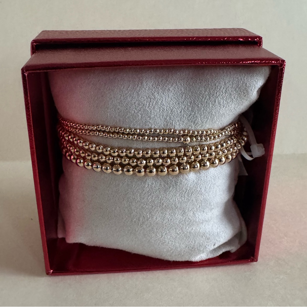 Sincerely Jules 5p Gold Tone Stretch Bracelets Nib $75
